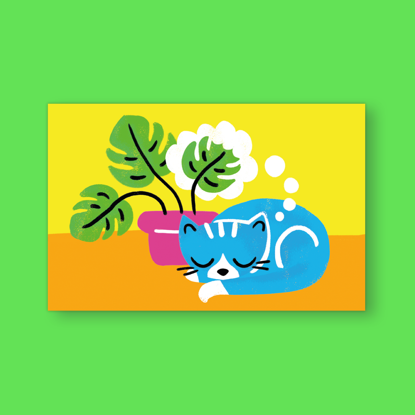 Plant Cat Print