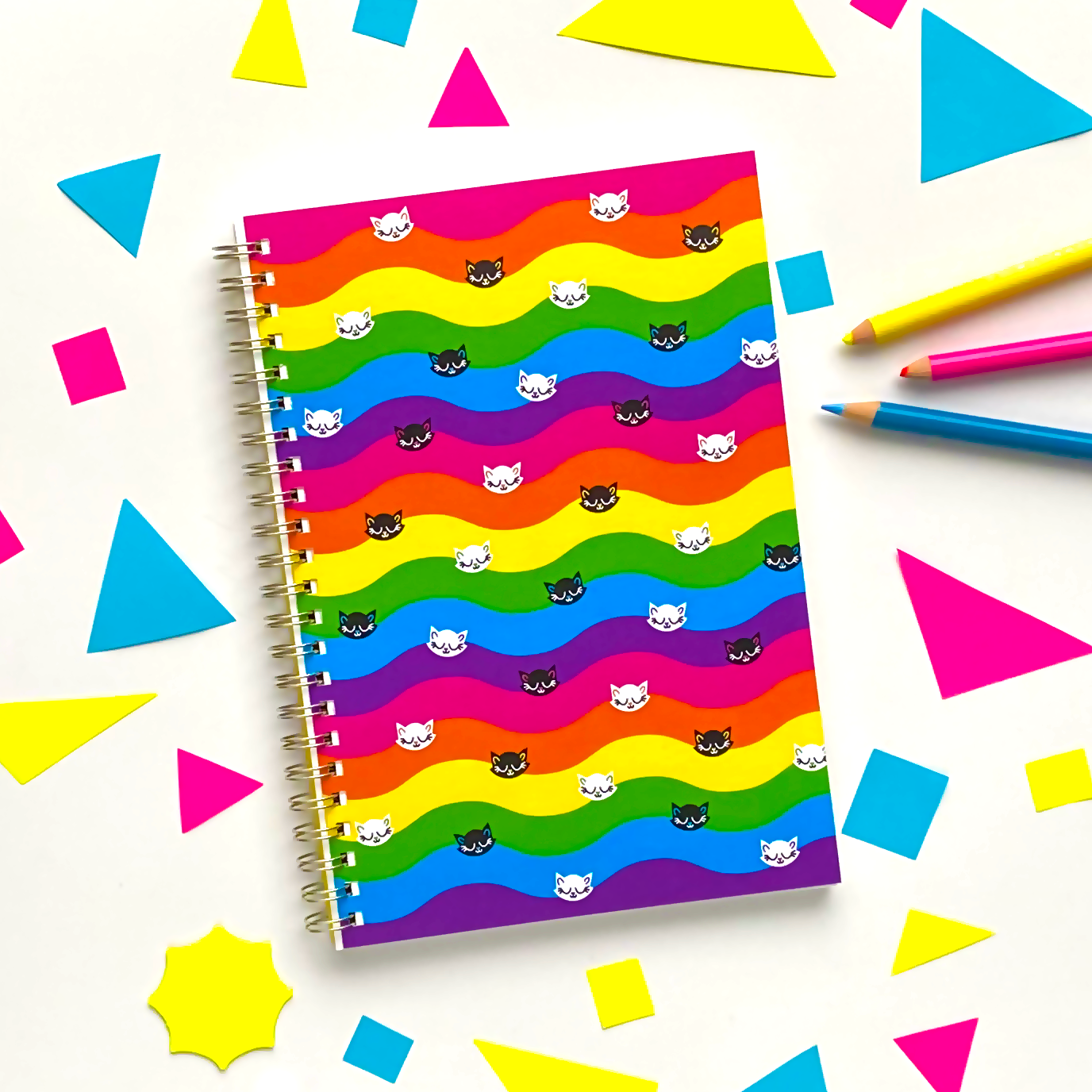 Spiral Notebook - Gato-iris