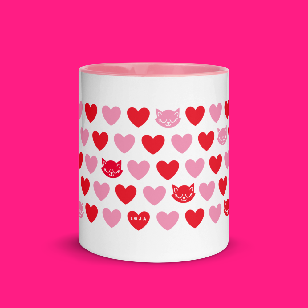 Mug - Gato Romântico PINK
